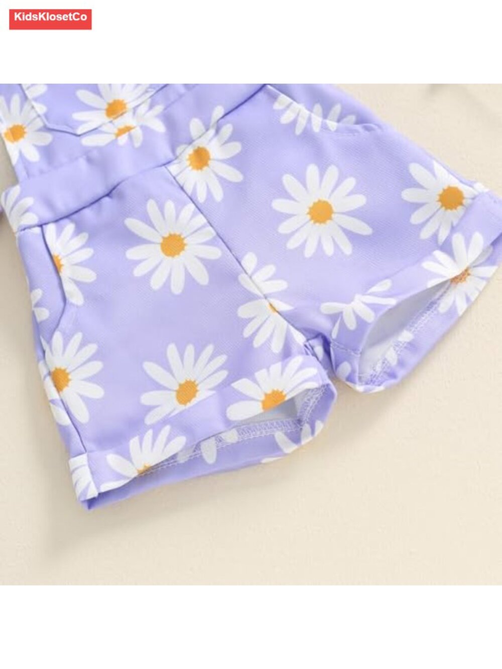 Newborn Baby Girl Ruffle Romper & Overalls Set 2Pc Short Sleeve Cotton Summer - Picture 5 of 5